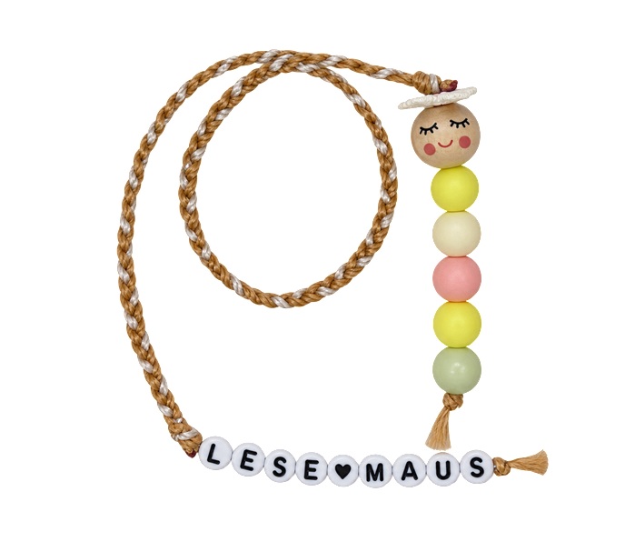 Handgefertigtes Glühwürmchen-Lesezeichen mit Wunschwort